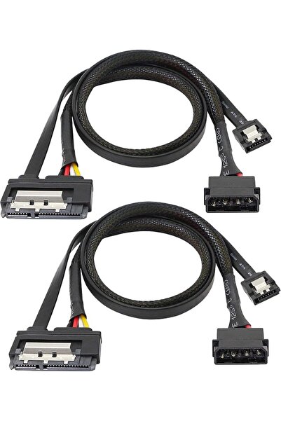 GENERAL كيبل بيانات ساتا 6G، سلك تمديد طاقة ساتا 2 في 1، LP4 IDE 4 دبابيس الى...