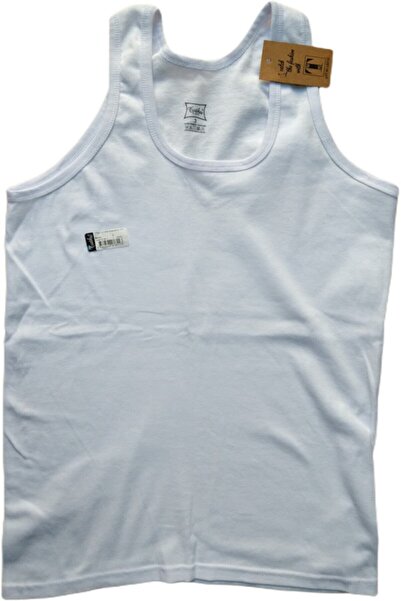 Zulu Ticaret Tutku-White Men's Ribbed Undershirt