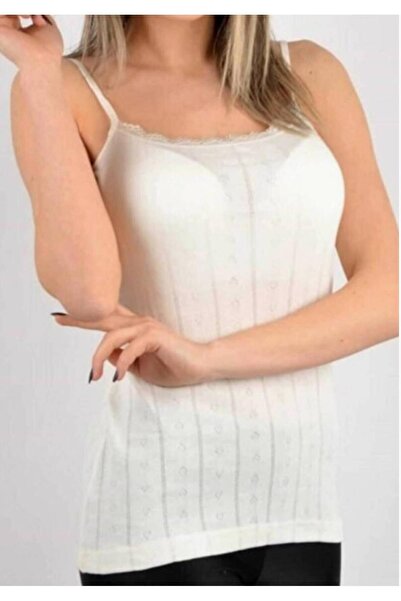 Zulu Ticaret Tutku-Women's Ecru Jacquard Undershirt New Season (6 Pieces Econ...