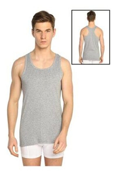 Zulu Ticaret Tutku-Men's White Ribbed 6-Piece Sports Athlete Undershirt