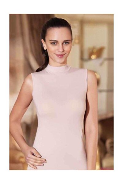 Zulu Ticaret Tutku-Women's Pack Lycra Sleeveless Turtleneck Undershirt 3-Piece