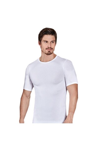 Zulu Ticaret Tutku-Men's White Crew Neck Undershirt