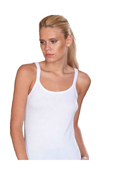 Zulu Ticaret Pack of 3 Women's Wide Thread Strap Undershirt
