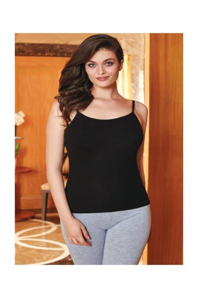 Zulu Ticaret Women's 3-Piece Rope Strap Cotton Elastane Tank Top