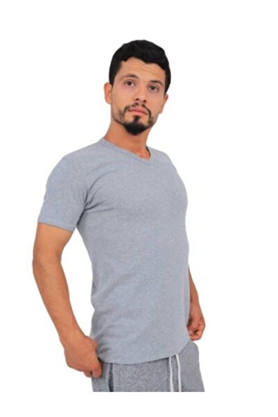 Zulu Ticaret Tutku-Grey V-Neck Fanilia 3-Pack