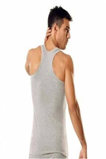 Zulu Ticaret Tutku-Men's Gray Cross Cotton Undershirt 3-Piece Set