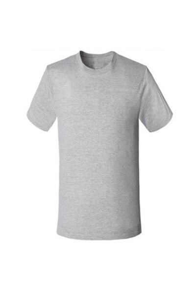 Zulu Ticaret 6-Piece Men's Combed Cotton Crew Neck Undershirt Gray