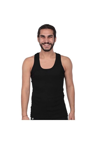 Zulu Ticaret Men's 4 Pack 102 Ribbed Tank Top - Black - 3xl