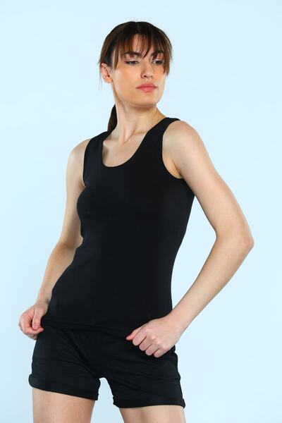 Zulu Ticaret Tutku-Black Tutku Women's Wide Strap Tank Top