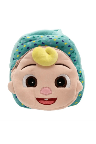 mucize Plush Children's Backpack with Cute Baby Figure - Mint Green Soft Text...
