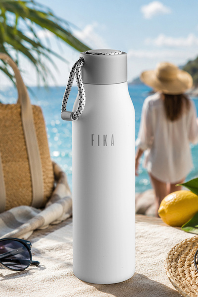 NEOFLAM Fika Rento Leak-Proof Screw Cap Wide Mouth Easy-To-Transport Steel Th...