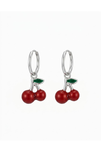 GenelTedarik Women's Cherry Figured Dangle Stylish Earrings, Non-Tarnish, Non...