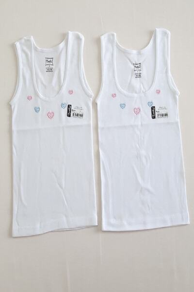 Zulu Ticaret Tutku-Kız Çocuk Cotton 2-Piece Combed Cotton Undershirt