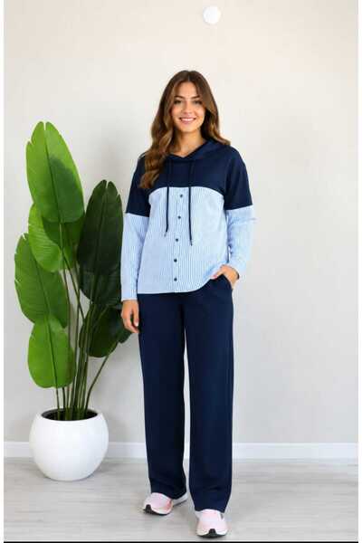 Kadın Kapüşonlu 2 Parça Eşofman Takımı | Rahat Kesim Sweatshirt & Pantolon
