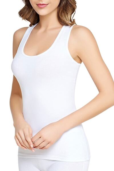 Zulu Ticaret 0136 Ribana Wide Strap Cotton Undershirt