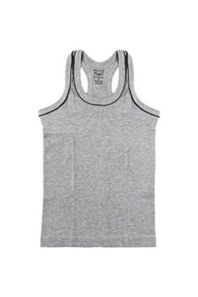 Zulu Ticaret Tutku-Boy's Gray Cotton Lycra Sports Athlete Undershirt 2-Pack
