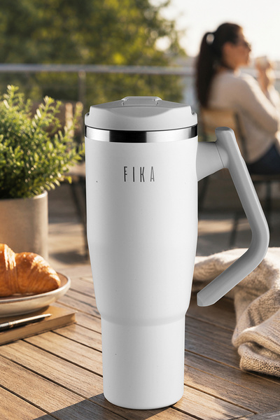 NEOFLAM Fika Lumi Patented Leak-Proof Steel Thermos with Rotating Handle 1200...