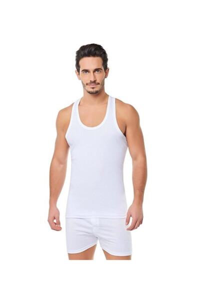 Zulu Ticaret Tutku-Men's Ribana Black Sports Undershirt 3 Pack