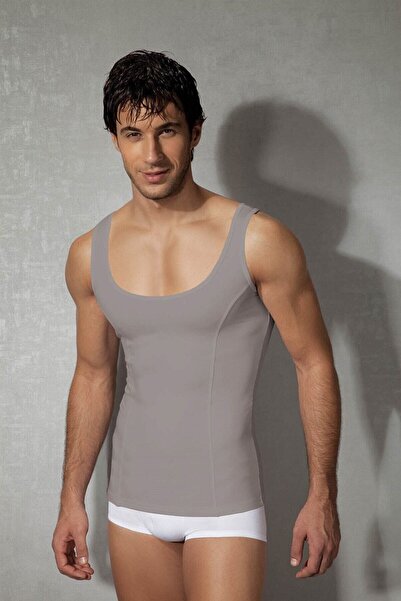 Zulu Ticaret Tutku-Men's Gray 6-Pack 100% Cotton Undershirts Me005