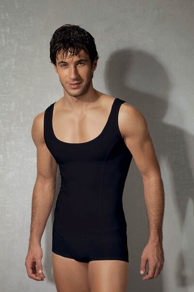 Zulu Ticaret Tutku-Men's Black 6-Pack 100% Cotton Undershirts Me005