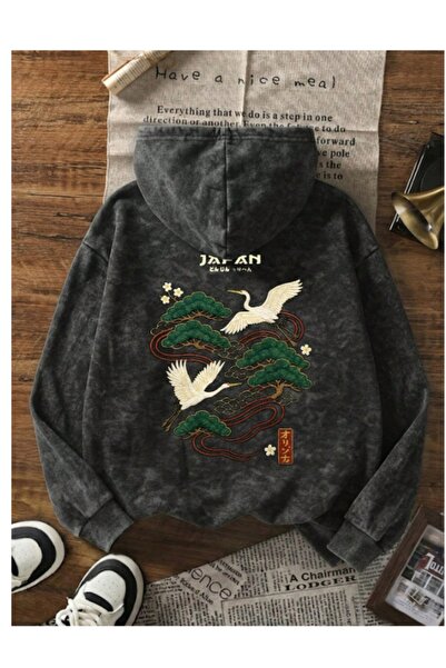 classy moda Unisex Street Statement Oversize Hoodie – Vintage Washed Graphic ...