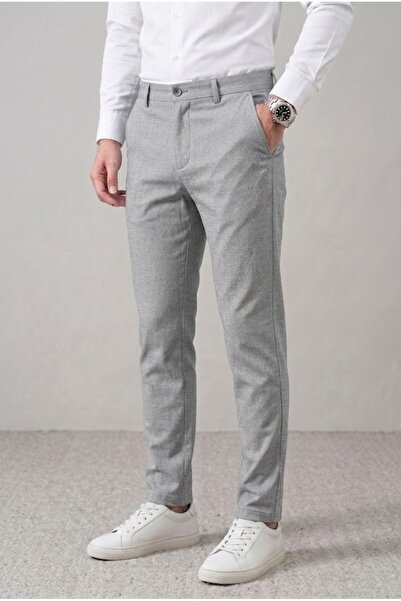 ElitWear Erkek Slim Fit Likralı Casual Kumaş Pantolon