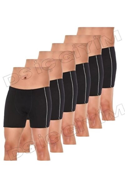 Yıldız Çamaşır 106 Men's Modal Boxer Shorts Black 6 Pieces