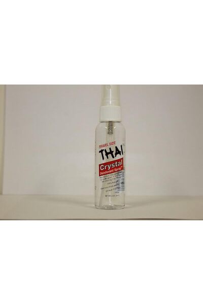 Thai Deodorant Stone رذاذ الجسم الكريستالي بحجم مناسب للسفر، بدون رائحة، 2 أو...
