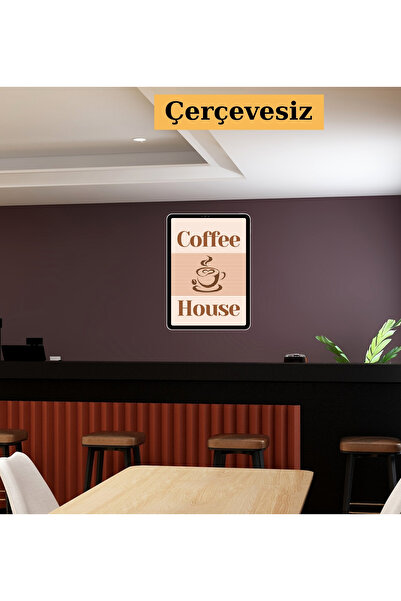 Seçkin Trend Çerçevesiz-1-Adet Kahve Duvar Tablosu, Coffe House Kahve-Köşesi, Kuşe-Kağıt, Kafe, Restoran,-Otel-K-3, Poster No:13