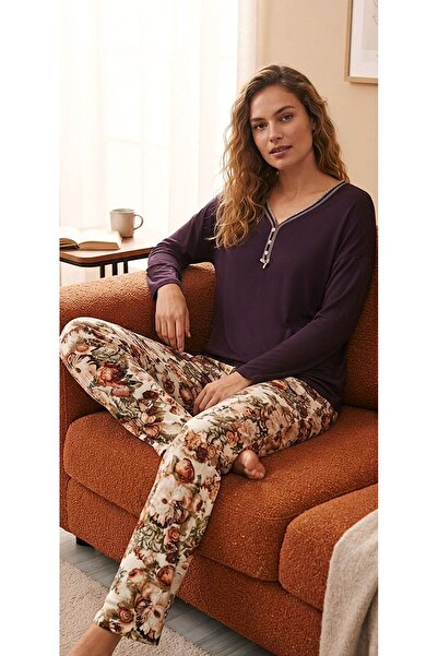 Miss Melina Bamboo Cotton Long Sleeve Women's Pajama Set Seasonal