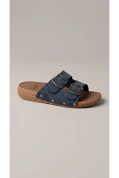 AFFECTİONE Fully Orthopedic Special Sponge Sole Heel Spur and Hallux Valgus Bone Protrusion Compatible Double Buckle Orthopedic Slippers (Roller)
