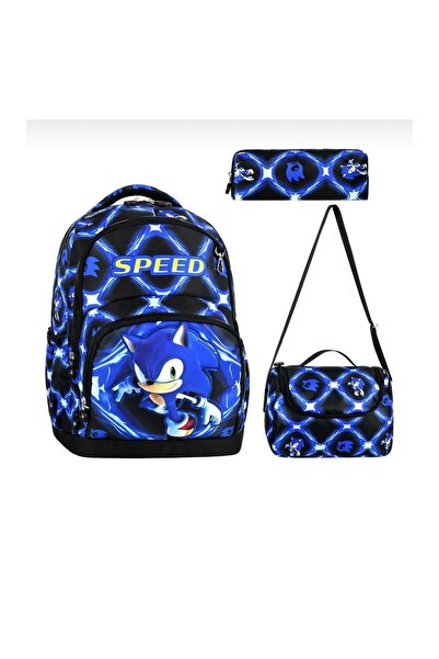 LilyMoon Σετ σχολικής τσάντας για αγόρια Speed ​​Printed - Fast Hedgehog Boys...
