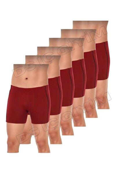 Yıldız Çamaşır 109 Men's Modal Boxer Bordo 6 Pieces