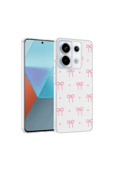 Kılıfist حافظة هاتف Xiaomi Redmi Note 13 Pro 5G بنمط الزهور والفيونكة مع حماي...
