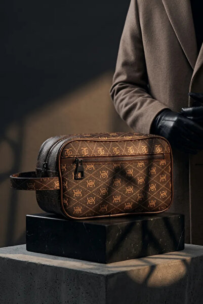 Adelina Bags Ανδρική τσάντα χειρός ταξιδιωτικών καλλυντικών με σχέδια σε στυλ...