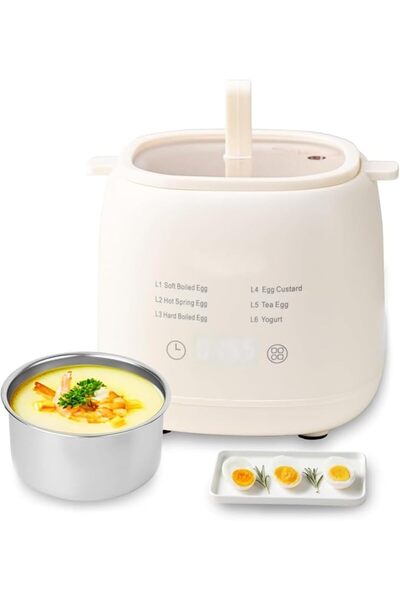 DURKU Dorko 6-in-1 Electric Egg Cooker with Auto Shut Off, 350W Rapid Steamer...