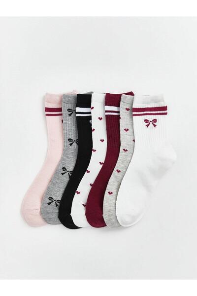 LC Waikiki Patterned Girls' Socks 7-Pack (W6)