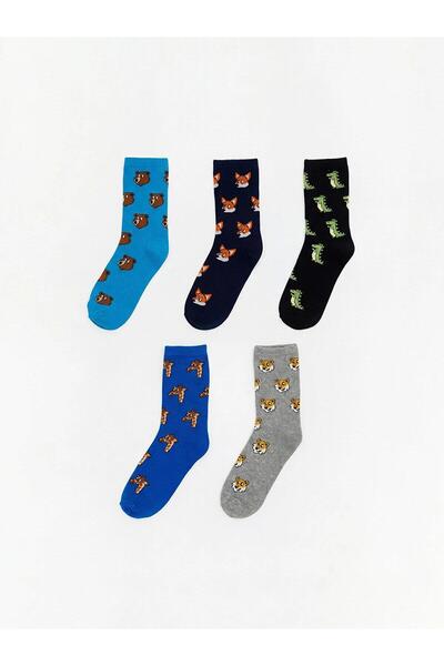 LC Waikiki Mixed Patterned Boys' Socks 5-Pack (W6)