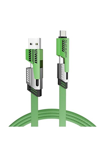 EXCEFORE 4 in 1 65W Fast Charging Cable Braided 200cm USB C to USB a Cable fo...
