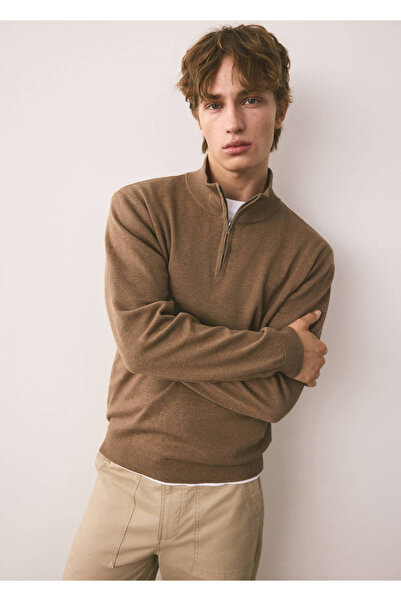 Mango Teen Perkins yaka fermuarlı kazak
