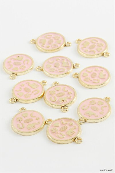 ZERO LAND Spt-Gld Round Double Handle Enamel Bracelet and Pendant Horse 1 (23...