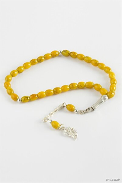 ZERO LAND Spt-Gld Egyptian Cut Glass Stone Prayer Beads 7 (225643) mm Yellow