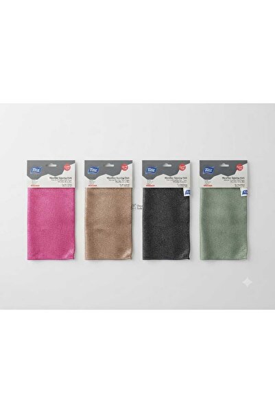 Titiz Plastik Titiz 4-Piece Colorful Microfiber Scrubbing Cloth Set (Pink, Be...