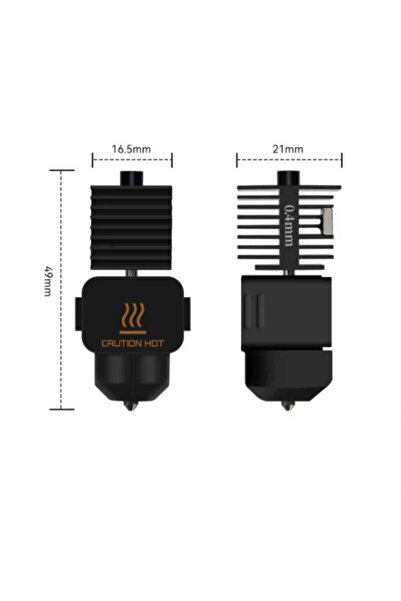 TeknikFilament3D 0.4mm Bambu Lab A1, A1 Mini Hotend Seti - Çelik Nozzle