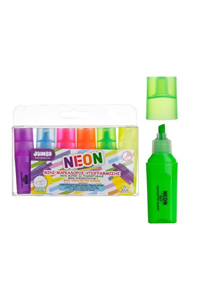 Jumbo Set evidențiatoare mini pentru penar, 6 bucăți – 6m x 5mm, mini