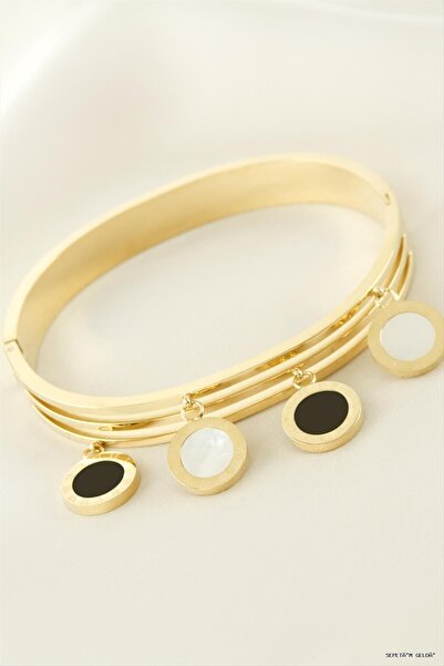 ZERO LAND Spt-Gld Luxury Steel Handcuff (233306) Bracelet Yellow