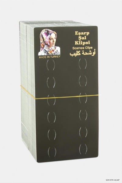 ZERO LAND Spt-Gld Scarf Shawl Clip (231649) Card Black