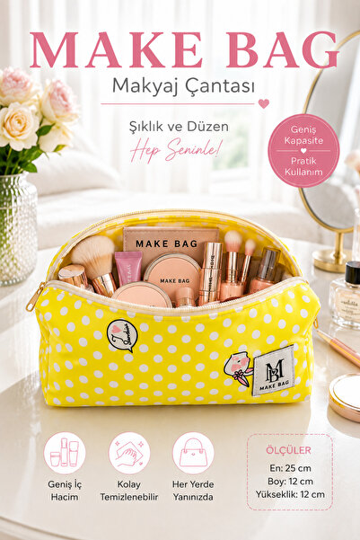 MAKE BAG IŞILTILI PUL PAYET ÇANTASI- ŞIK VE GENİŞ KAPASİTELİ