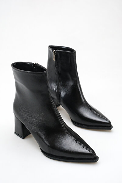 meyra'nın ayakkabıları Women's Pointed Toe Heeled Boots Black Yanki