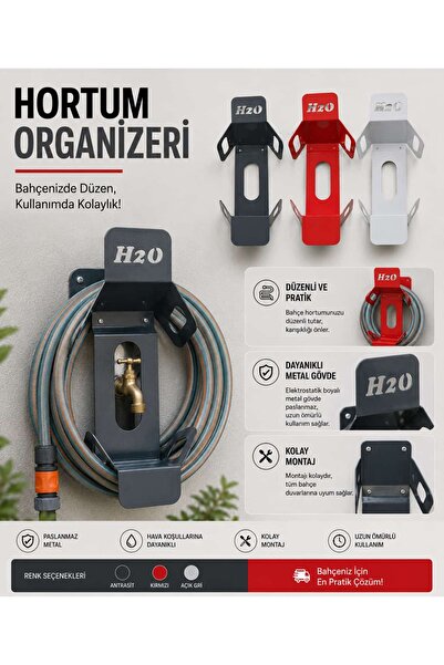 H2O Metal Duvar Tipi Hortum Askı ve Düzenleyici Aparat